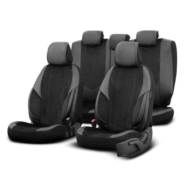 Auto Sitzbezug Set Universal Vorne und Hinten Komfortabel Komplett Set